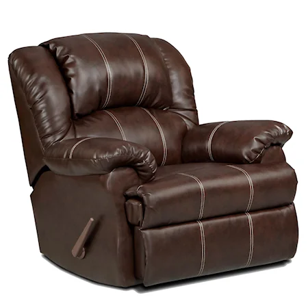 Rocker Recliner with Chaise Seating